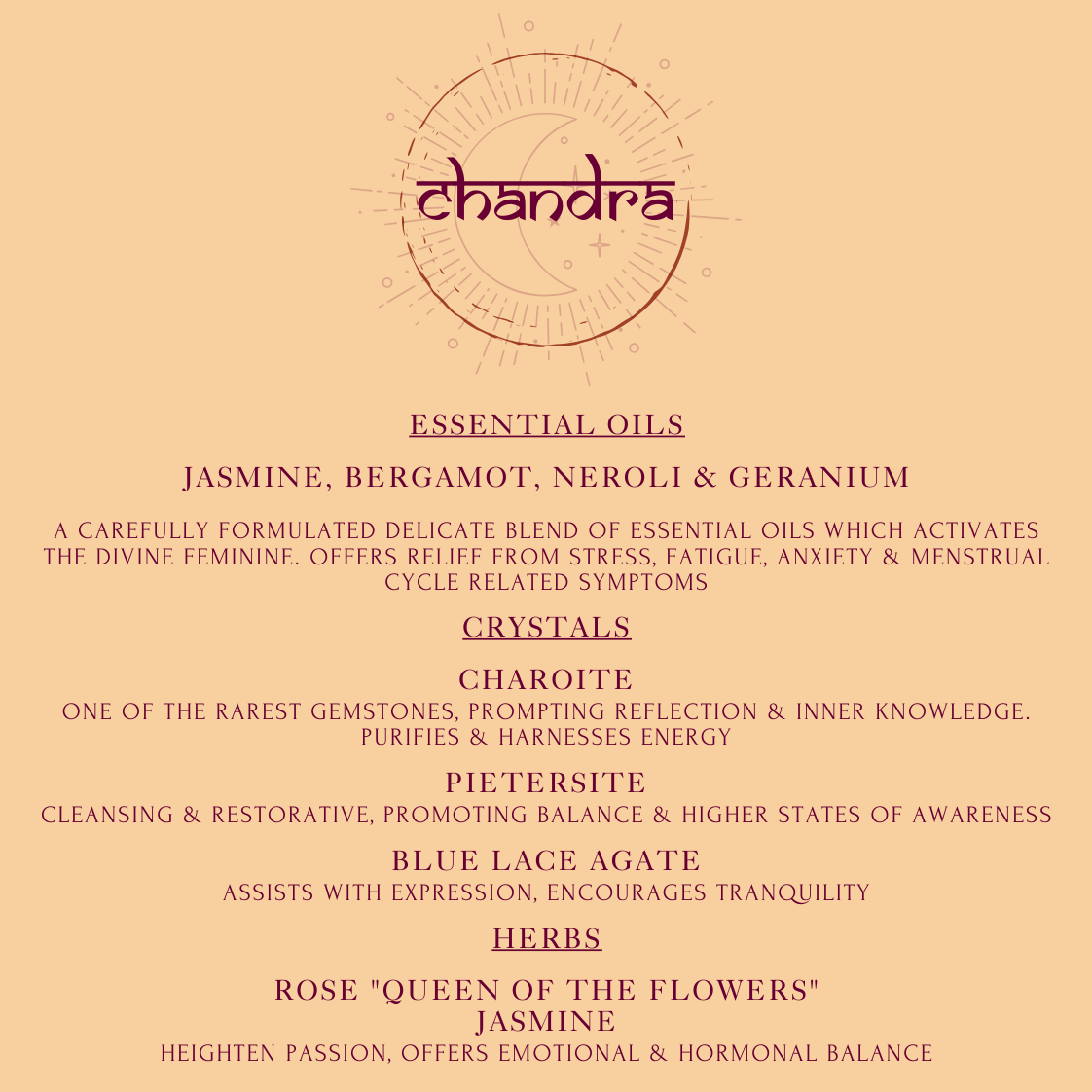 The Celestial Collection: CHANDRA (Moon)